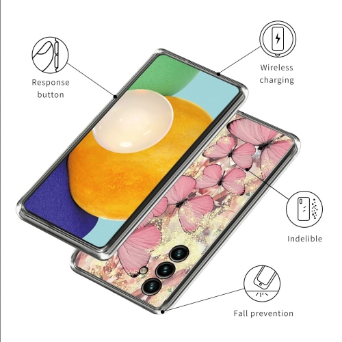 Силиконов калъф за Samsung Galaxy A55 5G, Розови пеперуди