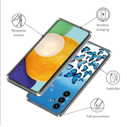 Силиконов калъф за Samsung Galaxy A55 5G, Сини пеперуди