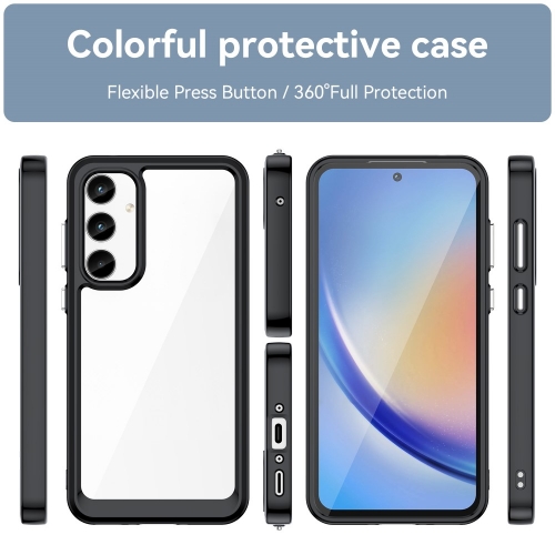 Удароустойчив калъф Acrylic за Samsung Galaxy A35 5G, Черен