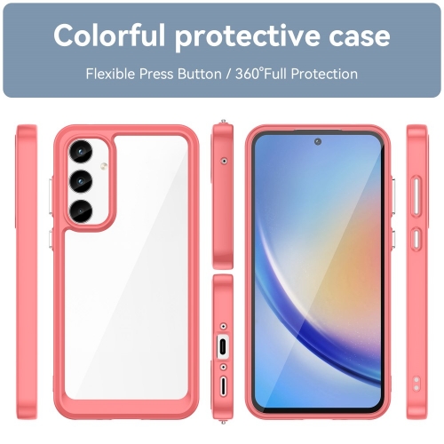 Удароустойчив калъф Acrylic за Samsung Galaxy A35 5G, Червен