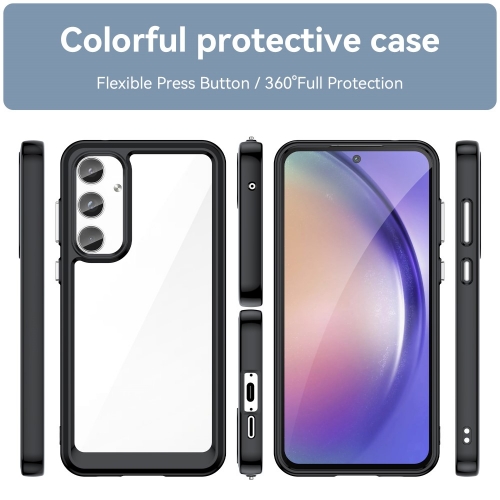 Удароустойчив калъф Acrylic за Samsung Galaxy A55 5G, Черен