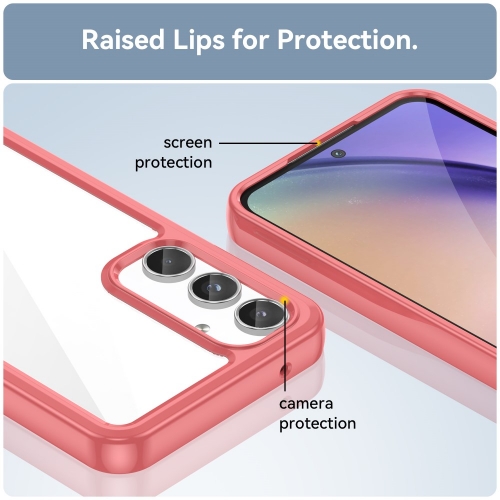 Удароустойчив калъф Acrylic за Samsung Galaxy A55 5G, Червен