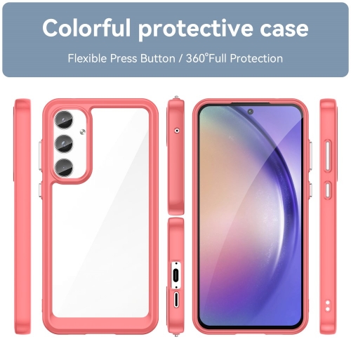 Удароустойчив калъф Acrylic за Samsung Galaxy A55 5G, Червен