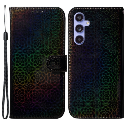 Калъф тефтер Dazzling Flower за Samsung Galaxy A35 5G, Черен