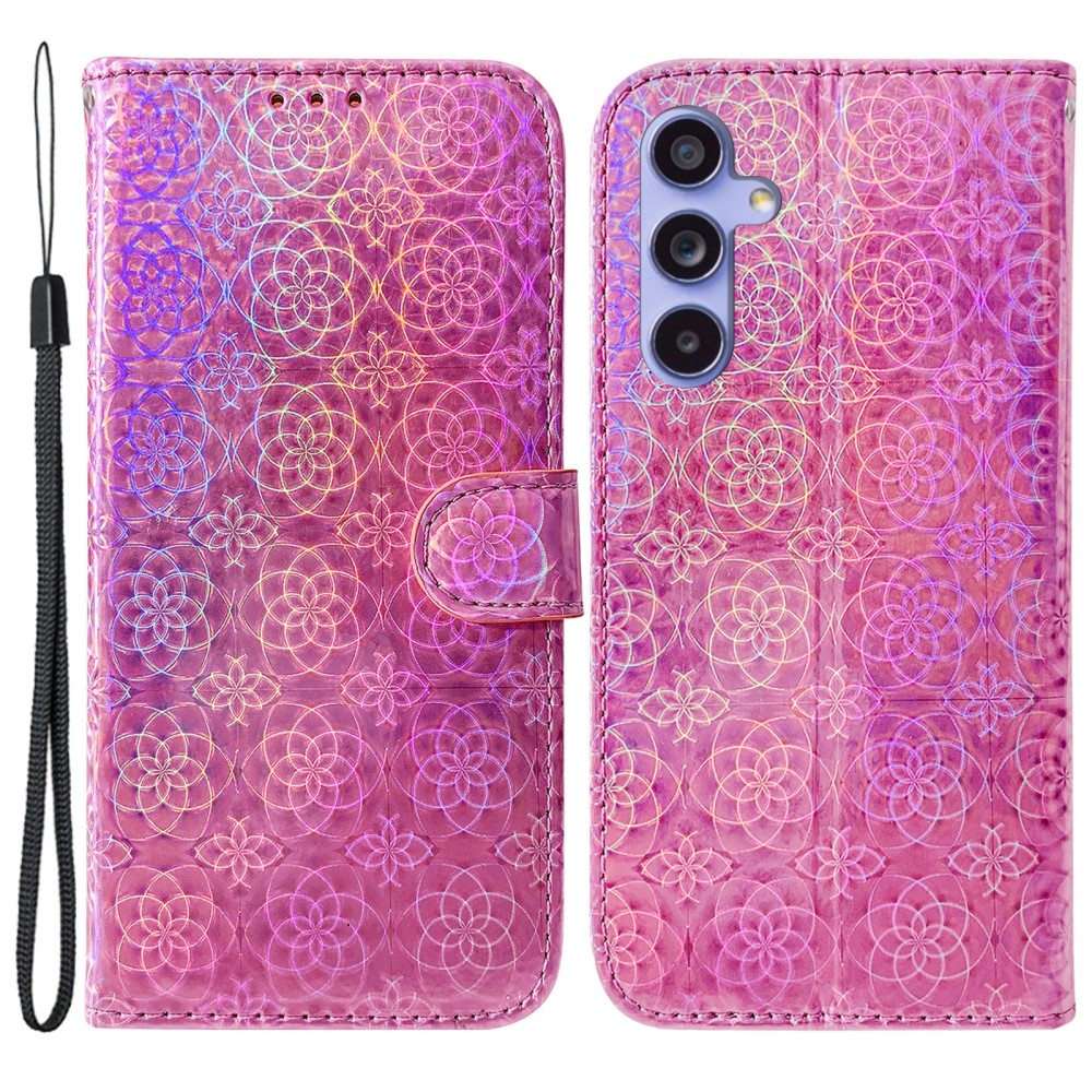 Калъф тефтер Dazzling Flower за Samsung Galaxy A55 5G, Розов