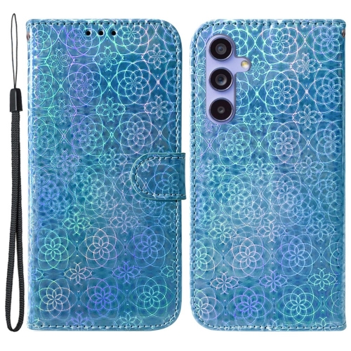 Калъф тефтер Dazzling Flower за Samsung Galaxy A55 5G, Син