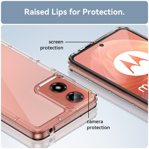 Удароустойчив калъф Acrylic за Motorola Moto G24, G04, Прозрачен