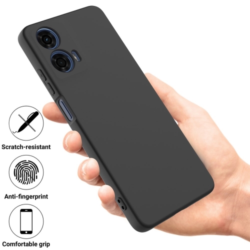 Силиконов калъф Anti-scratch за Motorola Moto G24, G04, Черен