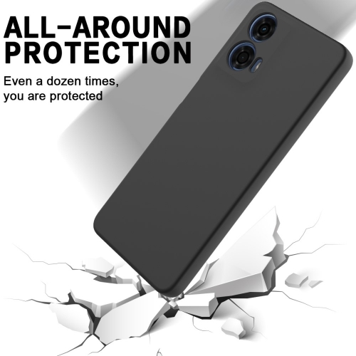Силиконов калъф Anti-scratch за Motorola Moto G24, G04, Черен