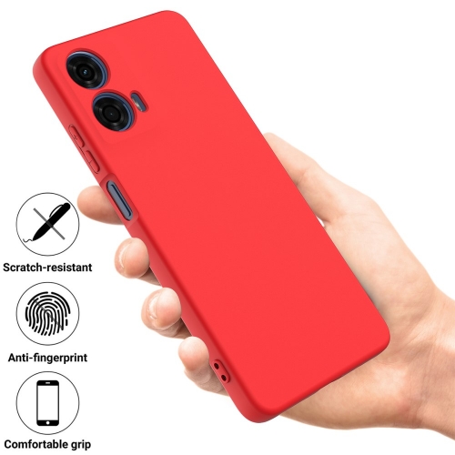 Силиконов калъф Anti-scratch за Motorola Moto G24, G04, Червен