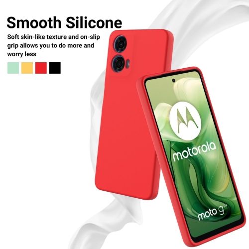 Силиконов калъф Anti-scratch за Motorola Moto G24, G04, Червен