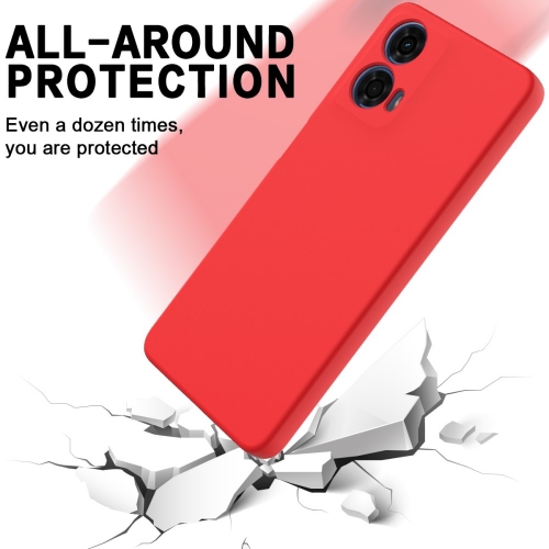 Силиконов калъф Anti-scratch за Motorola Moto G24, G04, Червен