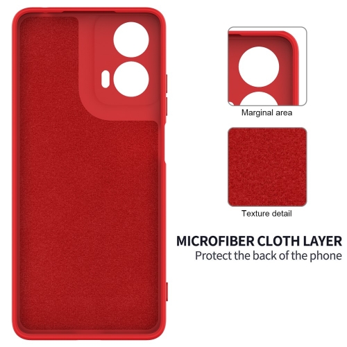Силиконов калъф Anti-scratch за Motorola Moto G24, G04, Червен