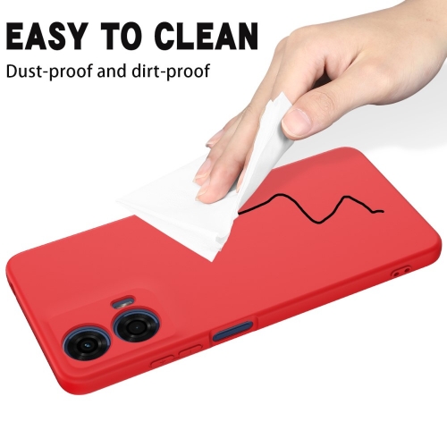 Силиконов калъф Anti-scratch за Motorola Moto G24, G04, Червен