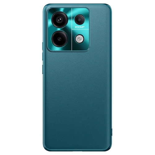 Удароустойчив калъф Leather Coated за Xiaomi Redmi Note 13 5G - Китайска версия, Зелен 