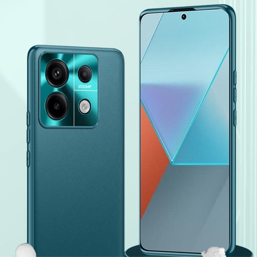 Удароустойчив калъф Leather Coated за Xiaomi Redmi Note 13 5G - Китайска версия, Зелен 