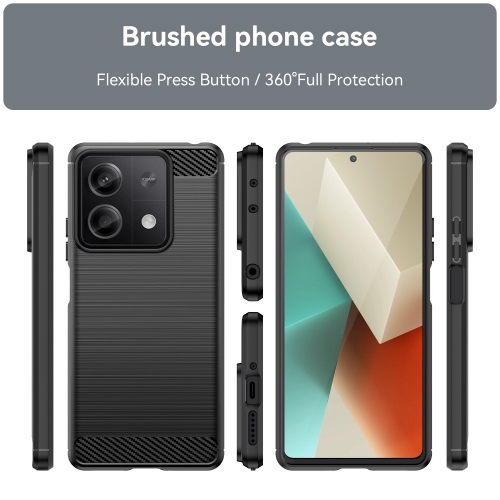 Силиконов Калъф Carbon за Xiaomi Redmi Note 13 5G, Черен
