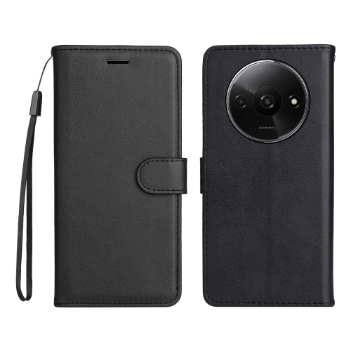 Калъф тефтер Leather 2 за Xiaomi Redmi A3, Черен