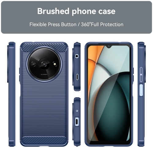 Силиконов Калъф Carbon за Xiaomi Redmi A3, Син