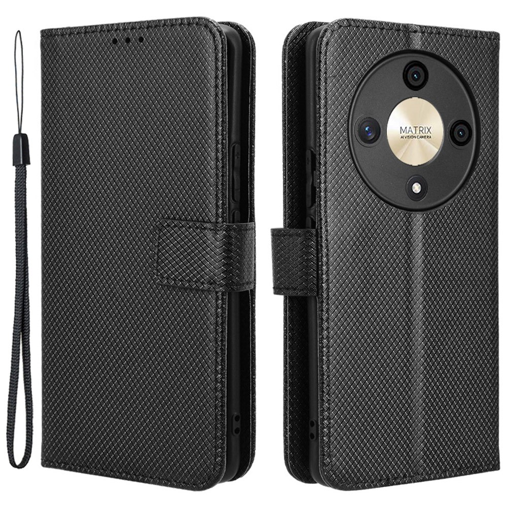 Калъф Тефтер Diamond за Huawei Magic6 Lite, Черен