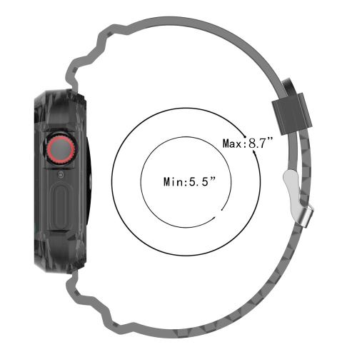 Силиконова каишка Apple Watch Series 9 Series, 8, 7 41mm, Черен