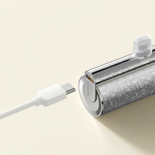 Универсална външна батерия VEGER W0573 PlugOn, 5000mah, Type C, PD, 12W, Сребрист