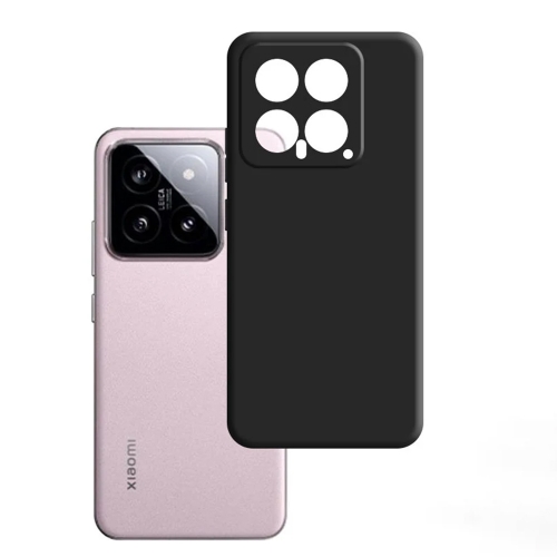 Силиконов калъф Matte за Xiaomi 14, Черен