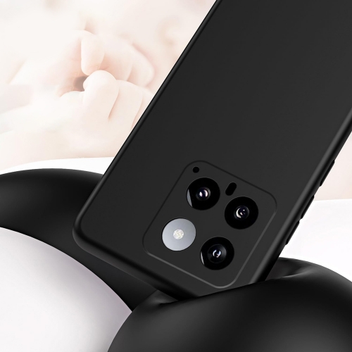 Силиконов калъф Matte за Xiaomi 14, Черен