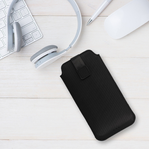 Универсален калъф с издърпване - HIT Pouch за Samsung S23 Ultra / S22 Ultra / Redmi 12C, Черен