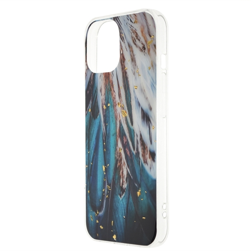 Силиконов калъф Gold Glam за iPhone 15, Пера