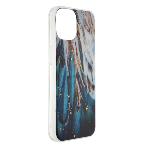 Силиконов калъф Gold Glam за iPhone 15, Пера
