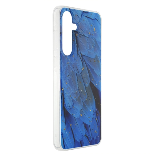 Силиконов калъф Gold Glam за Samsung Galaxy A35 5G, Сини пера