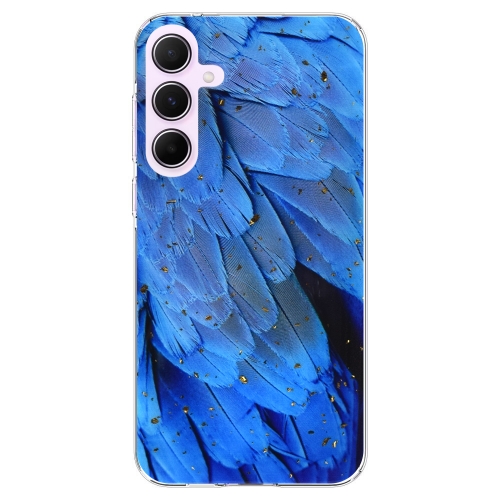 Силиконов калъф Gold Glam за Samsung Galaxy A55 5G, Сини пера