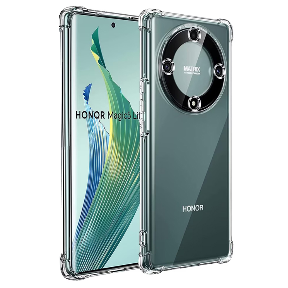 Силиконов калъф Techsuit Shockproof за Honor Magic5 Lite, Прозрачен
