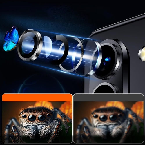 3D Стъклен Протектор за камерата на Samsung Galaxy Z Fold 5, Черен
