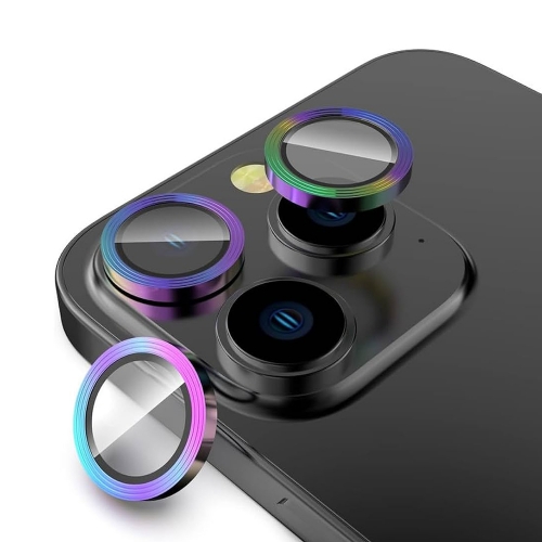 3D Стъклен Протектор за камерата на iPhone 15 Pro Max, Многоцветен
