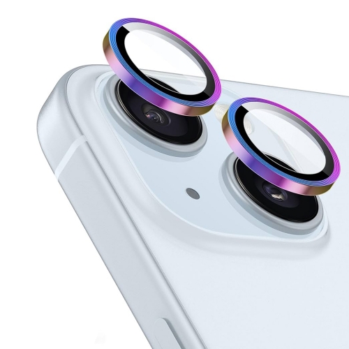 3D Стъклен Протектор за камерата на iPhone 15, Многоцветен
