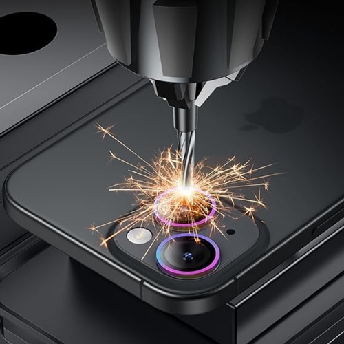 3D Стъклен Протектор за камерата на iPhone 15, Многоцветен