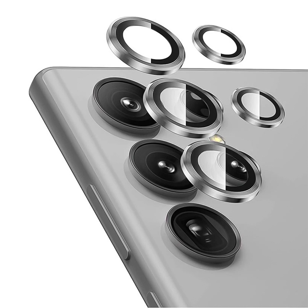 3D Стъклен Протектор за камерата на Samsung Galaxy S24 Ultra, Сребрист