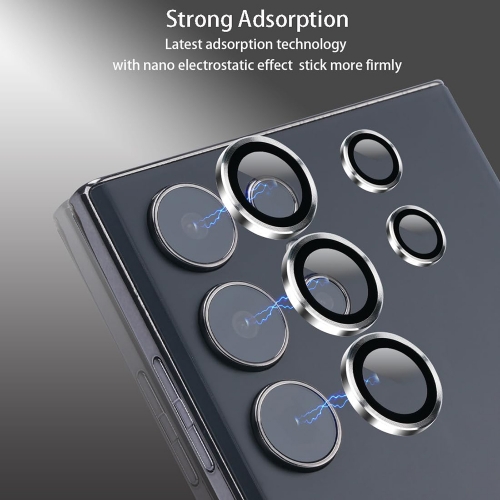 3D Стъклен Протектор за камерата на Samsung Galaxy S24 Ultra, Сребрист