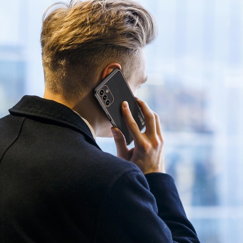 Удароустойчив калъф LEATHER за Samsung Galaxy A13 5G, Черен