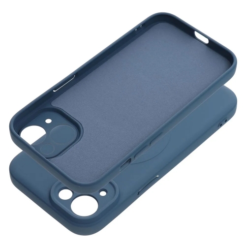 Силиконов калъф Mag Cover за iPhone 15, Син