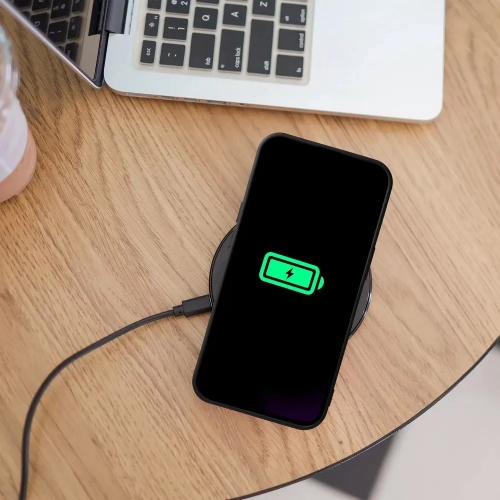 Силиконов калъф Mag Cover за iPhone 15 Pro Max, Черен