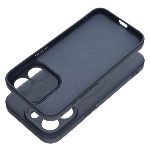 Силиконов калъф Mag Cover за iPhone 15 Pro Max, Тъмно син