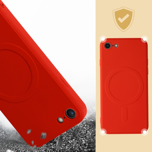Силиконов калъф Mag Cover за iPhone 7/8/SE 2020/SE 2022, Червен