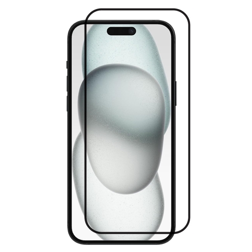 Стъклен протектор Veason 6D Pro Full Glue за iPhone 15 Plus, Черен