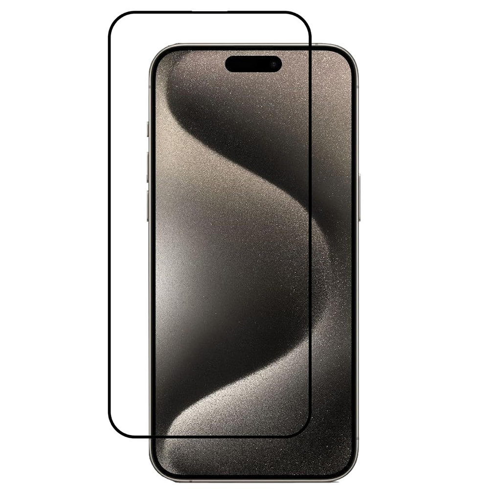 Стъклен протектор Veason 6D Pro Full Glue за iPhone 15 Pro Max, Черен