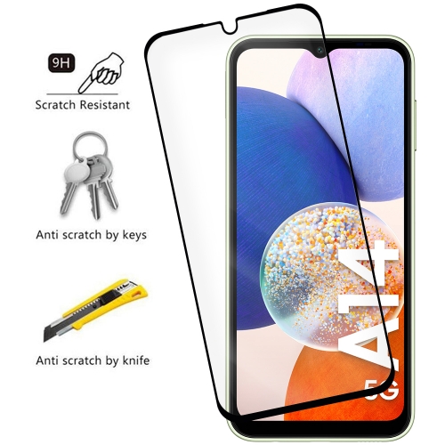 Стъклен протектор Veason 6D Pro Full Glue за Samsung Galaxy A14, Черен