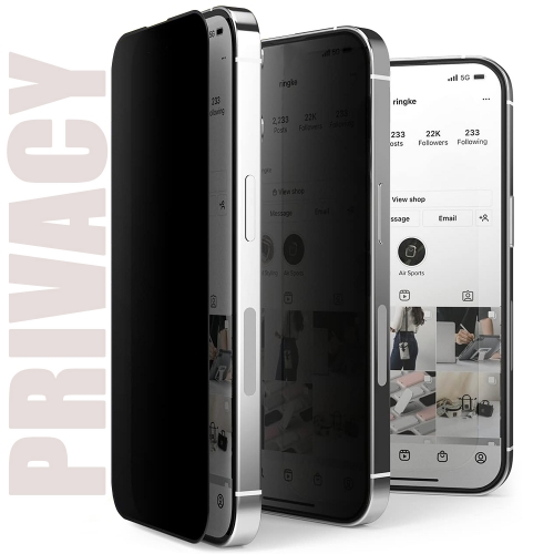 Стъклен протектор Veason 6D Pro Full Glue Privacy за iPhone 15 Plus, Черен