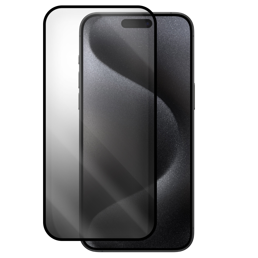 Стъклен протектор Veason 6D Pro Full Glue Privacy за iPhone 15 Pro, Черен